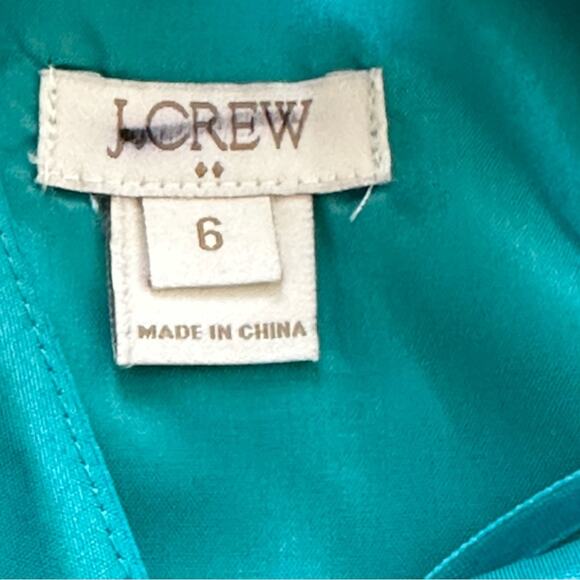 J. Crew Factory Dress Teal Halter Sleeveless Open Wrap Back Shift Size 6 NEW - Picture 2 of 12
